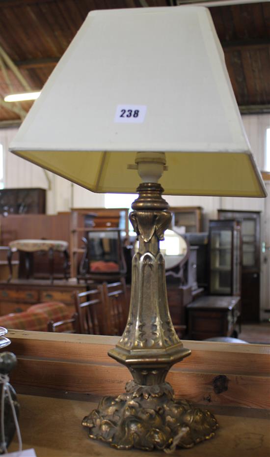 Arts & Crafts brass standard lamp